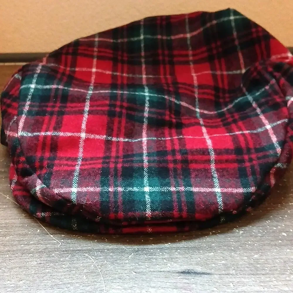 Pendleton Red Plaid Newsboy Wool Flat Cap Newsie OS